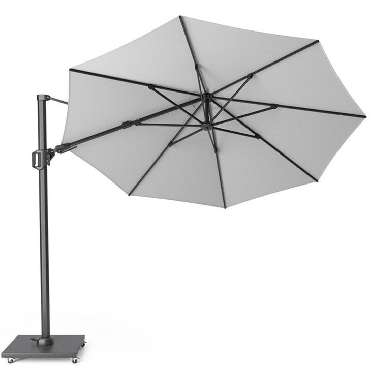 Challenger T2 zweefparasol 350 cm rond wit, Tuin en Terras, Parasols, Nieuw, Ophalen of Verzenden