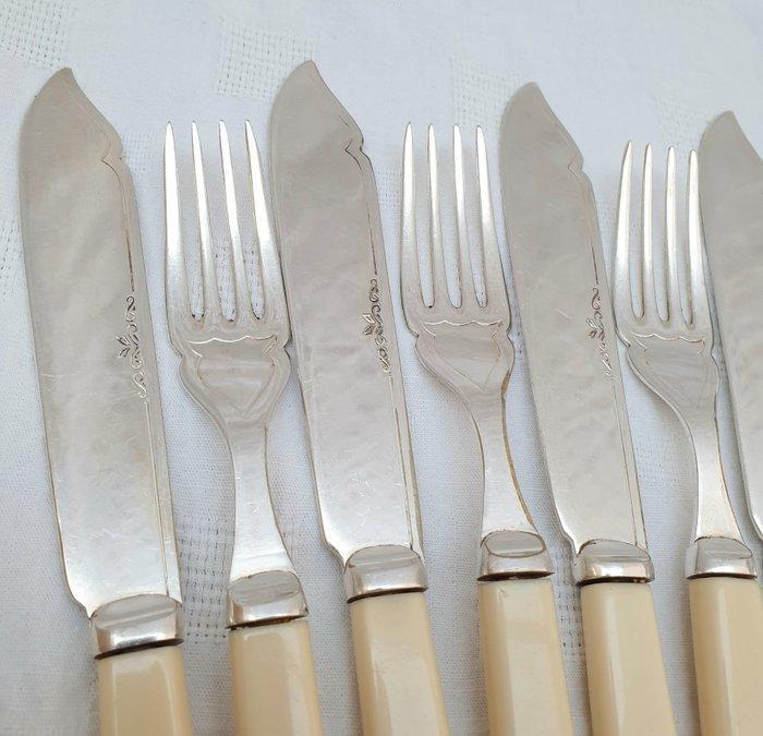 Sheffield EPNS - Bestekset (12) - Verzilverd - Vissers, Antiek en Kunst, Antiek | Meubels | Tafels