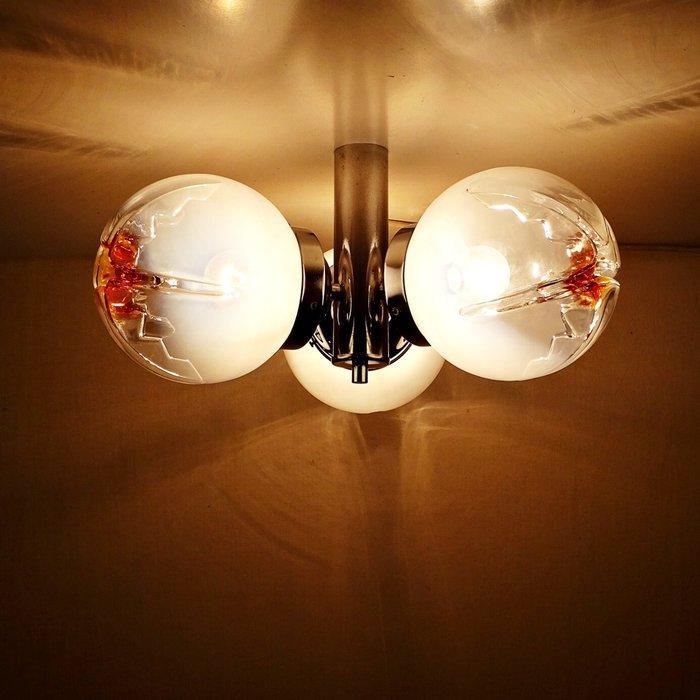 Manifattura Italiana anni 70 - Plafondlamp - hanglamp -, Antiek en Kunst, Antiek | Lampen