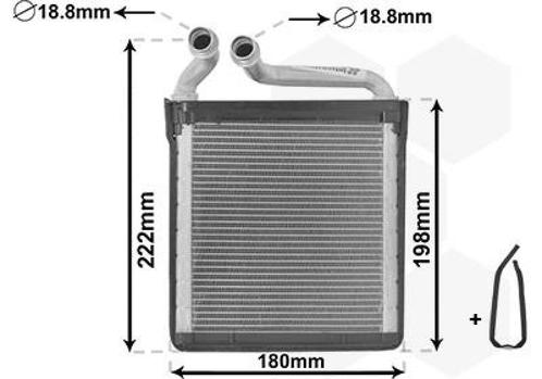 KACHEL RADIATEUR VOOR SKODA SUPERB 2008-2013 3C0819031, Auto-onderdelen, Airco en Verwarming, Nieuw, Ophalen of Verzenden