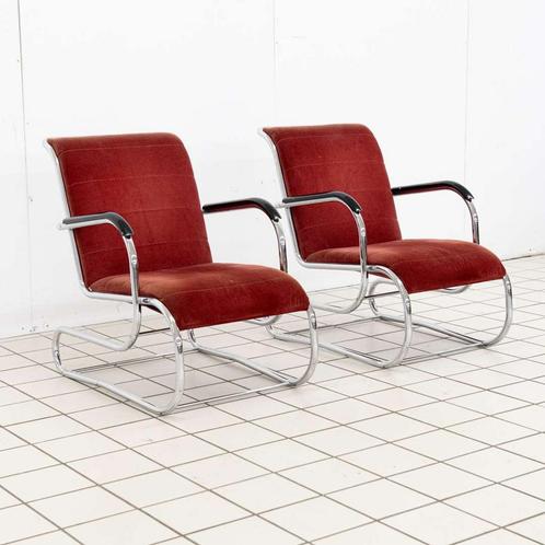 Paar Nr. 55 Fauteuils door Paul Schuitema, Dutch Originals, Huis en Inrichting, Fauteuils, Ophalen of Verzenden