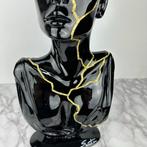 Santicri (1992) - Buste, Tired face (gold marble) - 32 cm -