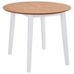 Eettafel rond inklapbaar | MDF Wit | Retourdeal 35% Korting, Klassiek, Rond, Nieuw, Ophalen of Verzenden