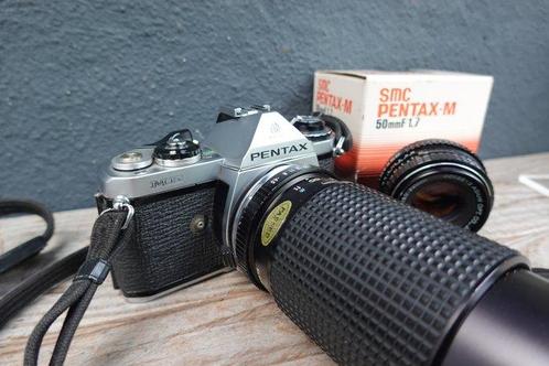 Pentax ME met pentax -M 1.7 50mm en tokina zoom 80-200mm, Audio, Tv en Foto, Fotocamera's Analoog