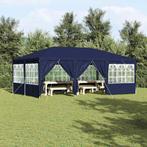 vidaXL Partytent Blauw en Wit 600 x 400 x 266 cm Polyester, Tuin en Terras, Partytenten, Verzenden, Nieuw, Partytent