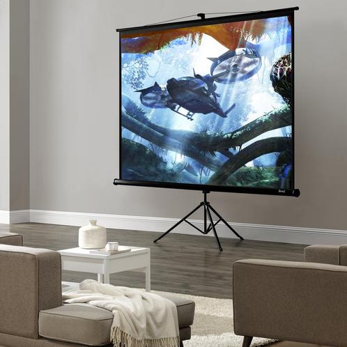 Projectiescherm met in hoogte verstelbaar statief 203x203 cm, Audio, Tv en Foto, Beamers, Verzenden