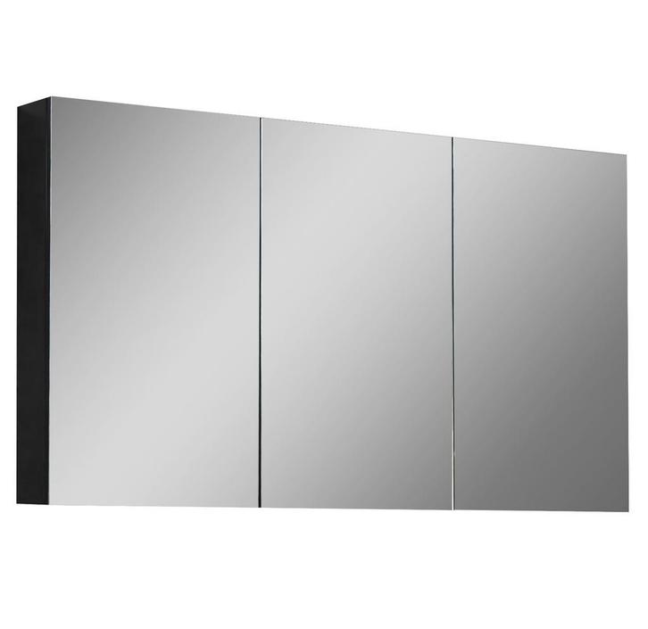 Spiegelkast Cuba 120 x 16 x 70 cm Zwart Mat Spiegelkast, Huis en Inrichting, Badkamer | Badkamermeubels, Nieuw, Spiegelkast, Verzenden