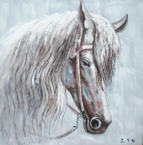 Olieverf schilderij Paard W9107, Huis en Inrichting, Woonaccessoires | Overige, Nieuw, Ophalen of Verzenden