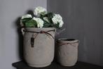 Brynxz stenen pot Rustic 2 ears rope 22 x 20 cm, Huis en Inrichting, Ophalen of Verzenden, Nieuw