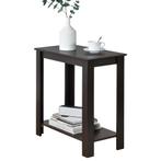 Bijzettafel Chur met plank MDF 60x30x61,3 cm donkerbruin, Huis en Inrichting, Tafels | Bijzettafels, Verzenden, Nieuw