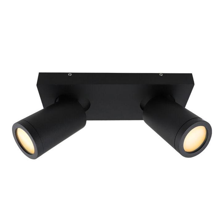 Zwarte badkamer plafondspot Kenan, 2L, IP44, Huis en Inrichting, Lampen | Plafondlampen, Nieuw, Ophalen of Verzenden