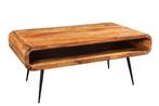 Massief houten salontafel ALPHA 90 cm bruin sheesham stenen, Huis en Inrichting, Tafels | Salontafels, Ophalen of Verzenden, Nieuw