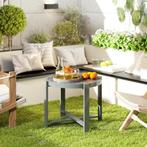 TRUUSK Bijzettafel Rond - Weerbestendig Aluminium - Marmerlo, Tuin en Terras, Verzenden, Nieuw
