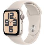 Apple Watch SE 2023 - 44mm Goud (Beige Siliconenband S/M), Sieraden, Tassen en Uiterlijk, Smartwatches, Verzenden, Nieuw