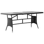 vidaXL Tuintafel 170x80x74 cm poly rattan zwart, Tuin en Terras, Verzenden, Nieuw, Rotan