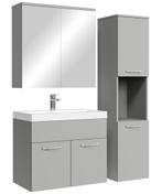 Badkamermeubel Set Montreal 60 cm - Mat Grijs, Huis en Inrichting, Verzenden, Nieuw, Wastafelkast