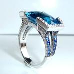 Ring - 18 karaat Witgoud - 10.69ct. tw. Diamant (Natuurlijk), Sieraden, Tassen en Uiterlijk, Ringen, Nieuw
