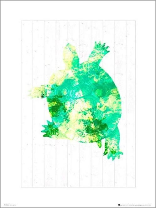 Kunstdruk Seaside Turtle Green 24x30cm, Huis en Inrichting, Woonaccessoires | Schilderijen, Tekeningen en Foto's, Nieuw, Verzenden