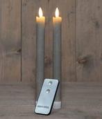 Ledkaars 3d flame candle rustiek taupe annas collection met, Ophalen of Verzenden, Nieuw