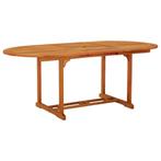 vidaXL Tuintafel 200x100x75 cm massief eucalyptushout, Verzenden, Nieuw, Hout