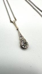 Halsketting - 18 karaat Witgoud Diamant (Natuurlijk), Sieraden, Tassen en Uiterlijk, Kettingen, Nieuw