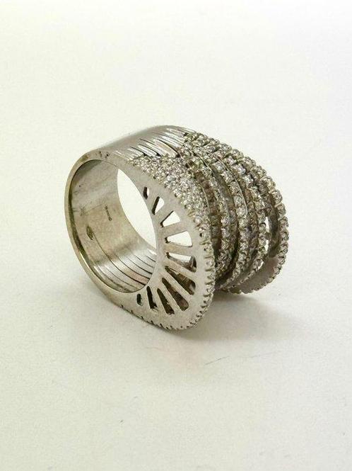 Ring - 18 karaat Witgoud - Diamanten 3,00 karaat, Sieraden, Tassen en Uiterlijk, Ringen