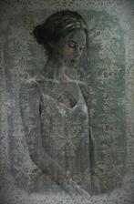 Jacqueline Klein Breteler - Isolation 2 - painting on a, Antiek en Kunst