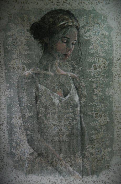 Jacqueline Klein Breteler - Isolation 2 - painting on a, Antiek en Kunst, Kunst | Schilderijen | Modern