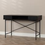 40% Korting: Bureau Maury zwart eiken 120x55x77 cm, Huis en Inrichting, Bureaus, Ophalen, Zo goed als nieuw, Bureau