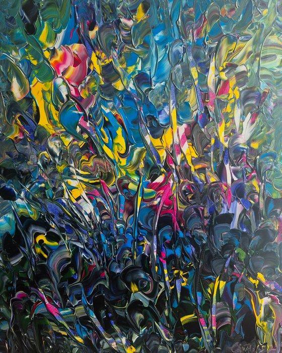 Bruno Cantais - Floraison, Antiek en Kunst, Kunst | Schilderijen | Modern