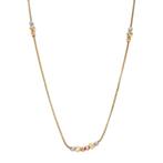 Tricolour gouden collier 58.5 cm 14 karaat, Verzenden, Zo goed als nieuw, Goud, Verstelbaar