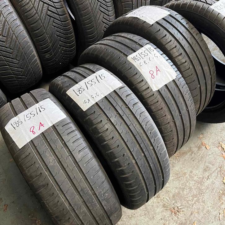 4 x Continental EcoContact 5 185-55-15 Zomerbanden 5,5mm, Auto-onderdelen, Banden en Velgen, 15 inch, Zomerbanden, 185 mm, Personenwagen