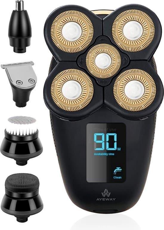 AyeWay 5 in 1 scheerapparaat - Nat &amp; Droog scheren -, Witgoed en Apparatuur, Persoonlijke-verzorgingsapparatuur, Nieuw, Ophalen of Verzenden