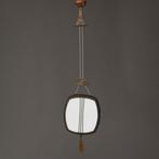 Shamisen hanglamp - Gepatineerd brons, Opaline glas - Japan