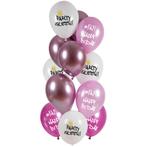 Happy Birthday Ballonnen Party Queen 33cm 12st, Verzenden, Nieuw