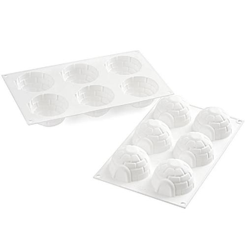 Silikomart Siliconen Vorm Iglo Ø7,6x4,2cm (6), Hobby en Vrije tijd, Taarten en Cupcakes maken, Nieuw, Verzenden