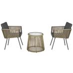 3-delige Zitgroep, 2 Stoelen, Bijzettafel, Zit- & Rugkussens, Verzenden, Nieuw