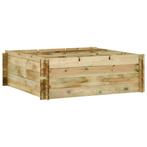 vidaXL Plantenbak 120x120x40 cm geïmpregneerd grenenhout, 100 cm of meer, Verzenden, Nieuw, Hout