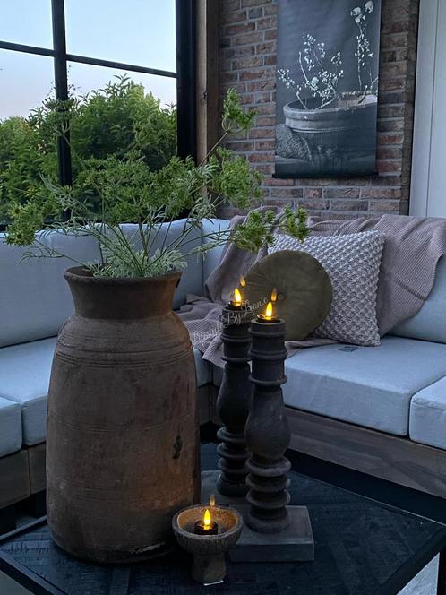 Solar LED waxinelichtjes Black - 3 stuks, Huis en Inrichting, Woonaccessoires | Kandelaars en Kaarsen, Nieuw, Ophalen of Verzenden