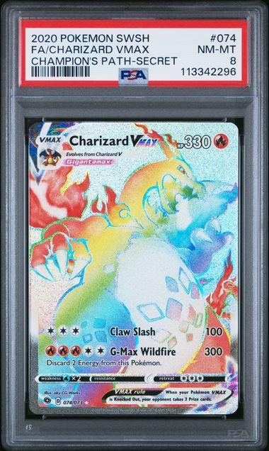 PSA 8 | Charizard VMAX Hyper Rare | Champions Path |, Hobby en Vrije tijd, Verzamelkaartspellen | Pokémon, Verzenden