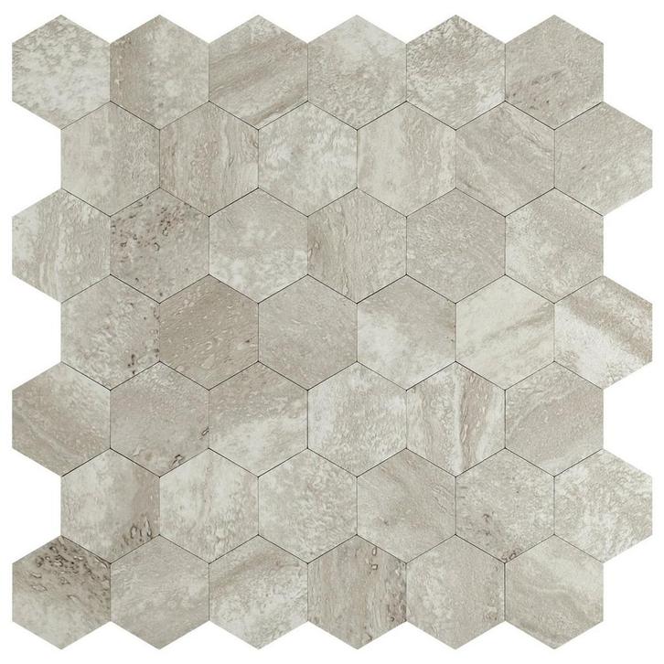 Zelfklevende Mozaïek Tegel - Afimera Stone Taupe Hexagon XL, Huis en Inrichting, Woonaccessoires | Wanddecoraties, Nieuw, Ophalen of Verzenden
