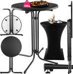 Statafel - Bartafel - Statafelrok - Partytafel - 80 cm - Zwa, Verzenden, Zo goed als nieuw