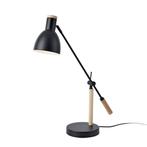 lux.pro Tafellamp Watford bureaulamp 67 cm E27 zwart en hout, Huis en Inrichting, Verzenden, Nieuw