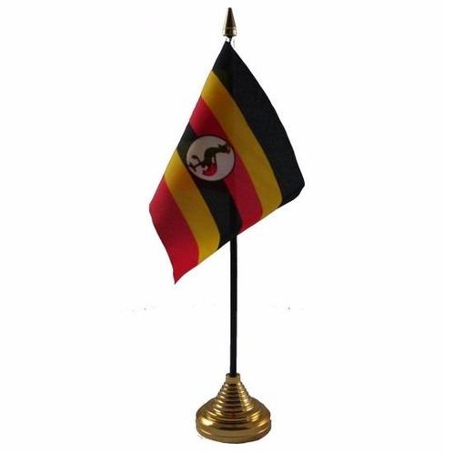 Oeganda versiering tafelvlag 10 x 15 cm - Oeganda versiering, Hobby en Vrije tijd, Feestartikelen, Ophalen of Verzenden