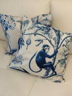 Monkey Toile de Jouy Blauwe Kussenset - Kussen (2)
