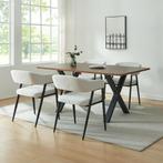 Eetkamerstoel Kohlmand set van 6 lichtgrijs en zwart [en.cas, Verzenden, Nieuw