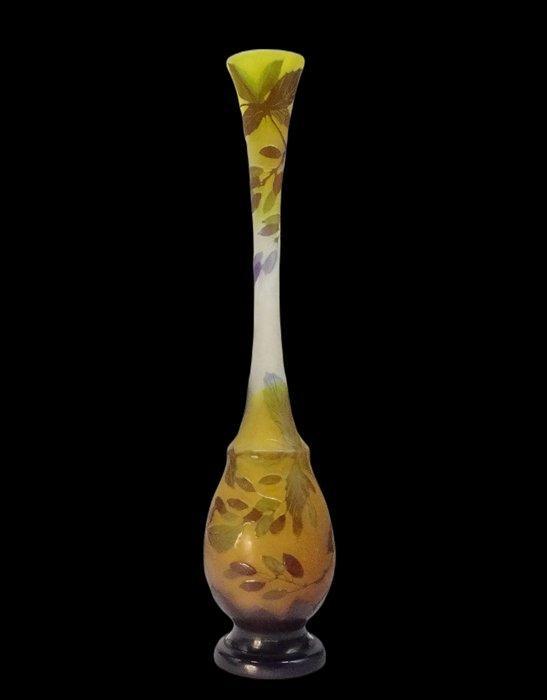 Emile Gallé - Vaas - Glas - Art Nouveau, Antiek en Kunst, Antiek | Glas en Kristal