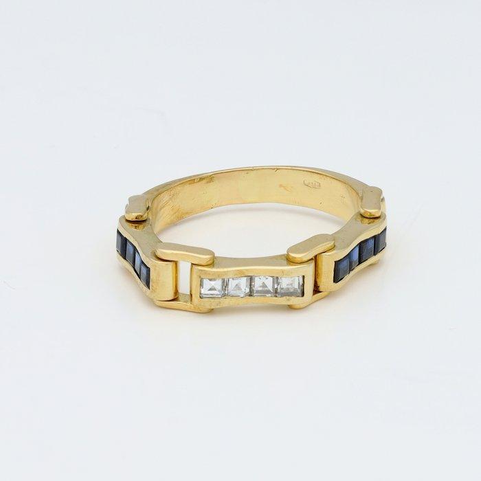 Ring - 18 karaat Geel goud, Flexibel Diamant (Natuurlijk) -, Sieraden, Tassen en Uiterlijk, Ringen