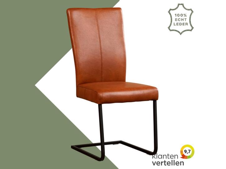 Leren eetkamerstoel Dare, Huis en Inrichting, Stoelen, Eén, Nieuw, Leer, Ophalen of Verzenden