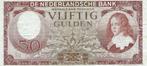 Bankbiljet 50 gulden 1945 Stadhouder Willem III Zeer Fraai, Verzenden
